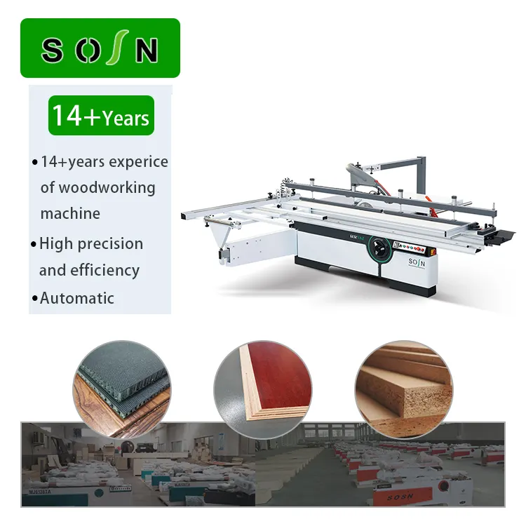Precision Wood Cutting 45 Degree Sliding Table Panel Saw Machine For Wood Cabinet Making