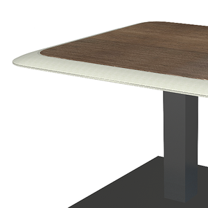 Tables basses miniatures en bois, métal et cuir, style moderne et luxueux, petites tables basses carrées d'angle pour le bureau et la maison - Product Image 3