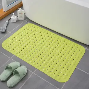 100 * 40厘米安全可洗防滑浴室地板浴缸淋浴聚氯乙烯浴垫门垫滑道地毯套装，带橡胶背衬