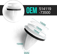 20pcs Clips de retenue de panneau de garniture de porte avec remplacement de bague d'étanchéité