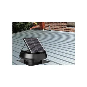 Kit de ventilação solar com efeito de estufa, aparelho solar de 60 W, 14 polegadas, com energia solar, sistema de ventilação solar para sótão, CC