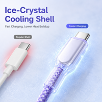 Câble de charge USB-C tressé en nylon de 1,2 mètre avec connecteur cristallin, charge rapide 5A, USB-A vers USB-C, commande en gros, approvisionnement direct usine