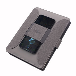 สมุดโน้ต A5 พร้อมที่ชาร์จไร้สายอัจฉริยะ  พร้อมช่องใส่โทรศัพท์และช่องใส่บัตร  ของขวัญธุรกิจแบบกำหนดเอง  พร้อมพาวเวอร์แบงค์ในตัว - Product Image 2