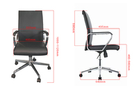 Chaise de bureau de direction moderne ergonomique, pivotante et confortable, avec accoudoir, noire