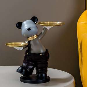 Figurine d'ours violent en résine artisanale européenne, plateau organisateur, décoration de la maison, décoration de la chambre, modèle pour le Nouvel An <span class=keywords><strong>chinois</strong></span>, cadeau de pendaison de crémaillère - Product Image 6