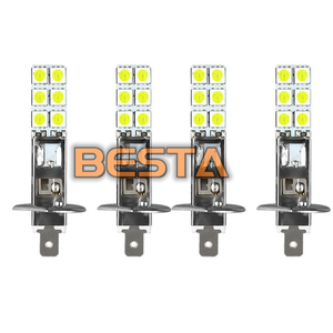 Bombilla LED Delantera para Automóvil, Faro Antiniebla, H1 12SMD 5050 6000K, Luz Blanca - Product Image 3