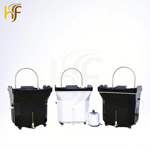 Cama para Lavado de Cabello con <span class=keywords><strong>Lavacabezas</strong></span> Desmontable, Circulación de Agua, <span class=keywords><strong>Accesorios</strong></span> para <span class=keywords><strong>Lavacabezas</strong></span> Portátil, Color Blanco y Negro - Product Image 5