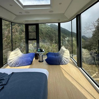 Cabine préfabriquée de luxe, maison conteneur, cabine portable, maison préfabriquée en acier, mini-espaces modulaires extensibles, capsule spatiale mobile