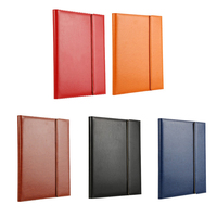 Portefeuille en cuir PU A4 3 plis personnalisé avec porte-plaque mémo, carte de visite, couverture de stylo avec étui rigide