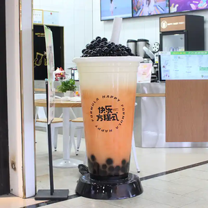 バブルティーショップの装飾パーソナライズされたボバカップブラウンシュガーバブルティーレジンクラフト彫刻 - Product Image 5