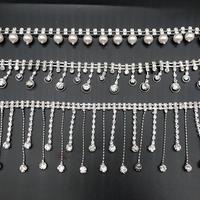 Chaîne à griffes en dentelle maillée faite à la main pour robe de mariée, avec perles, strass et diamants, vente en gros