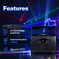 Projecteur laser de scène Igracelite RGB 10W 15W 20W DMX512, animation couleur intégrale pour DJ, club, mariage, fête