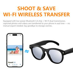 Gafas Inteligentes M88 Pro con IA, <span class=keywords><strong>Cámara</strong></span> <span class=keywords><strong>de</strong></span> 2MP, Interpolación <span class=keywords><strong>de</strong></span> Fotos <span class=keywords><strong>de</strong></span> 5MP, WiFi 6, BT 5.4, Compatible con Traducción por IA, Asistente <span class=keywords><strong>de</strong></span> Voz, Captura <span class=keywords><strong>de</strong></span> Video - Product Image 5