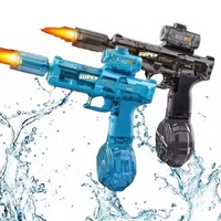 Pistolet à eau électrique lumineux avec silencieux, jouet d'été à haute capacité pour enfants