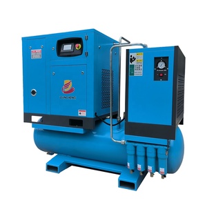 Compresseur à vis rotatif silencieux 7,5 kW à 22 kW tout-en-un 4-en-1 8 bars 16 bars avec sécheur et composant moteur principal - Product Image 1