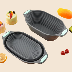 Vente en gros de paniers à levain pliables en silicone personnalisés Outils de cuisson et moules pour la cuisson de gâteaux - Product Image 1