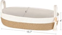 Vente chaude petit coton panier de rangement pour toilette débardeur Boho salle de bain décor coton tissé corde toilette papier panier plateau