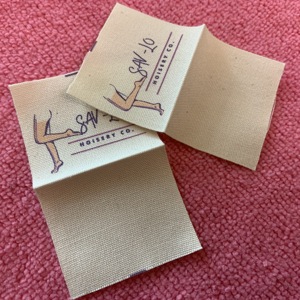 High Quality Center Fold 100% Natural Cotton Label,free <strong>Design</strong> <strong>Loop</strong> Fold Organic Cotton Tags for Kids Clothing - Product Image 2