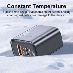 Chargeur GaN 45W, charge rapide PD, USB + Type C double port pour adaptateur secteur Apple Android pour écouteurs - Product Image 3
