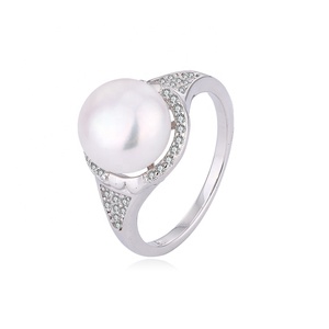 KAMMY-Bague minimaliste en forme de boule en argent sterling 9.5 avec zircon, bijou de 925 à 10mm - Product Image 1