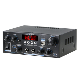 Amplificateur de puissance stéréo <span class=keywords><strong>HiFi</strong></span> AK-55 BT 5.0, 2.0 canaux, amplificateur numérique audio domestique, lecteur de musique karaoké avec télécommande - Product Image 1