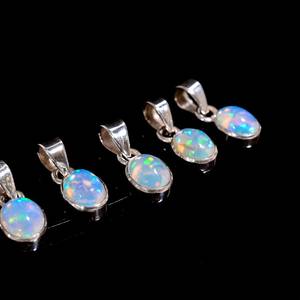 Collar de Plata de Ley 925 con Colgante de Ópalo Etíope Natural de 8x6 mm, Gema de Cristal, Regalo de Moda para Bodas y Fiestas - Product Image 2