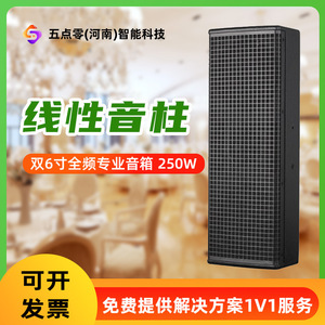 Columna de Altavoces Profesionales de Rango Completo Dual de 6 Pulgadas, 550x190x182mm, Estéreo 2.0 Canales, para Sala de Conferencias, Uso en Interiores - Product Image 2