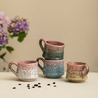Tasse à café en porcelaine avec anse, résistante aux hautes températures, style rétro chinois, emballage cadeau, pour le petit-déjeuner au bureau