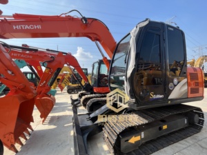 Excavatrice sur chenilles Hitachi ZX70 d'origine japonaise de 7 tonnes, d'<span class=keywords><strong>occasion</strong></span>, haute puissance de creusement, moteur et pompe, équipement de construction - Product Image 3