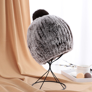 <span class=keywords><strong>Cappello</strong></span> Invernale in Vera Pelliccia di <span class=keywords><strong>Coniglio</strong></span> Personalizzato all'Ingrosso, Unisex, Caldo e alla Moda, Regalo di Natale - Product Image 3