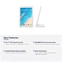 Terminal de point de vente (TPV) Kiosque tactile de type L 10,1 pouces RK3588 Android 13 avec support PoE pour OEM/ODM, idéal pour ascenseurs et l'éducation