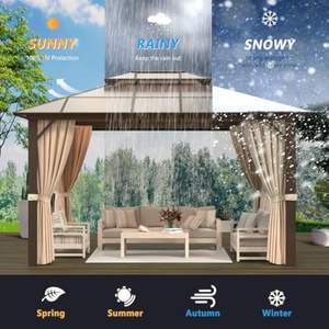 Yeni tasarım özelleştirilmiş Hardtop çadır su geçirmez gölgelik ağır açık Gazebo CE belgesi ile 3x4 Alluminio - Product Image 5