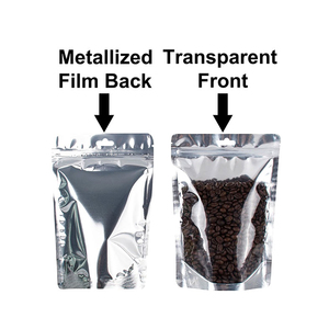 Lưu trữ thực phẩm có thể khóa lại đứng lên túi rõ ràng phía trước túi nhôm Mylar có treo - Product Image 2