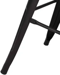 Sillas de Bar Industriales Altas de Estilo Vintage, Patas de Metal, Asiento de <span class=keywords><strong>Madera</strong></span> Maciza, Taburetes de Bar <span class=keywords><strong>Tolix</strong></span> con Respaldo - Product Image 6