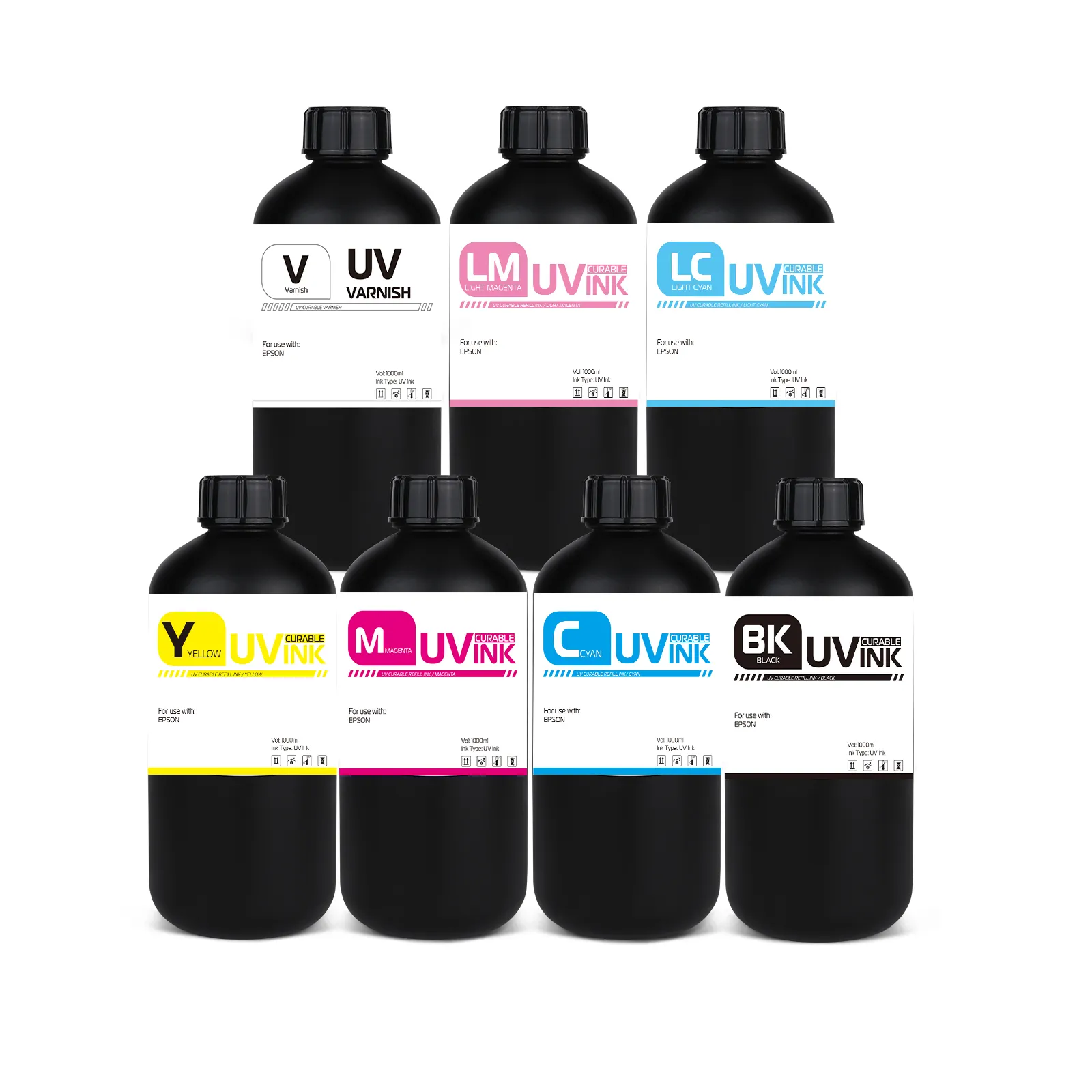 1000ml invisible UV Ink For Printer i3200-U1 i3200 i1600 TX800 L805 1390 DX4 DX5 DX6 DX7 DX10 UV Offset Printing Ink Flexo