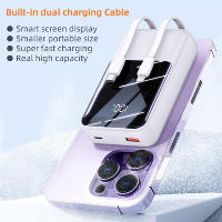 Article tendance haute capacité Banques d'alimentation 20000mAh Banque d'alimentation portable tendance Banques d'alimentation à charge rapide Câble intégré Powerbank