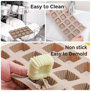 Moule à gâteau en silicone antiadhésif sans BPA, 15 cavités, qualité LFGB Platinum, de la marque MUYULINS - Product Image 2