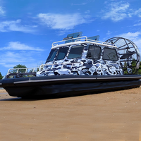 CHEERY 120 km/h Bateau de sauvetage amphibie de luxe multi-usage à coque en caoutchouc de 8,5 m avec moteur hors-bord pour la protection écologique des zones humides