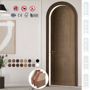 Portes intérieures modernes à une seule porte, en bois massif arrondi, imperméables, pour appartements et villas - Product Image 5