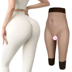Siliconen Realistische Fake <span class=keywords><strong>Vagina</strong></span> Lift Hip Sexy Slipje Kut Transgender Shaper Broek Butt Panty Voor Crossdresser Travestiet - Product Image 1