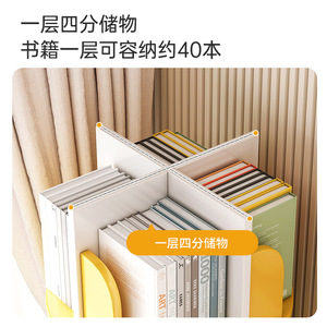 Estantería giratoria redonda con cajón, estante de almacenamiento portátil para dormitorio, hogar, oficina, diseño minimalista moderno - Product Image 4