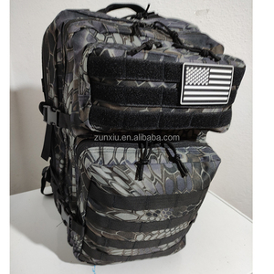 Double Shoulder 3P Large Capacity Crossbody Hunting Heavy Duty <strong>Black</strong> Nylon Rucksack Molle 45L Tactical <strong>Backpack</strong> - Product Image 6