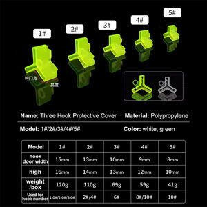 LUSHAZER 50ピース/箱釣りトレブルフックプロテクターカバーフックフックガード収納ボックス釣りタックルアクセサリー - Product Image 2