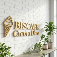 Signalétique personnalisée pour les cafés et les salons de thé, lettres en relief 3D rétroéclairées, enseigne extérieure lumineuse pour entreprises