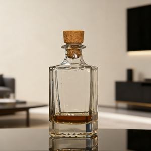 Elegante Set di Decanter per Whisky in vetro quadrato da 26 once 750ml inciso su misura senza piombo e bicchieri per degustazione di Whisky con tappo di vetro - Product Image 5