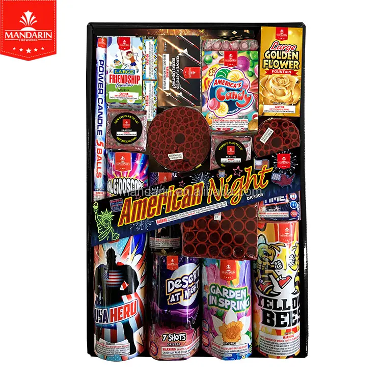 Mandarin AMERICAN NIGHT assortments packs fireworks assortments family packs box pyrotechnics
