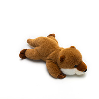 Porte-clés en peluche Otter assis mignon, adorable poupée Otter, breloque de sac à dos, jouet cadeau, vente en gros, personnalisable