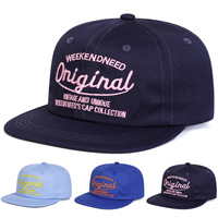 Casquette de baseball unie style américain à visière plate, ajustable, avec fermeture snapback, pour le sport et les skateurs urbains, vente en gros