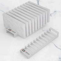 Échantillon en métal pour salle d'exposition, présentoir pour carreaux de céramique en pierre de marbre et présentoir pour comptoir en pierre de quartz avec 10 emplacements