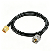 Kabel Koaksial SMA Male ke UHF Male PL259 RG58 50 Ohm Pigtail Jumper untuk Ekstensi Antena Radio Ham CB OEM